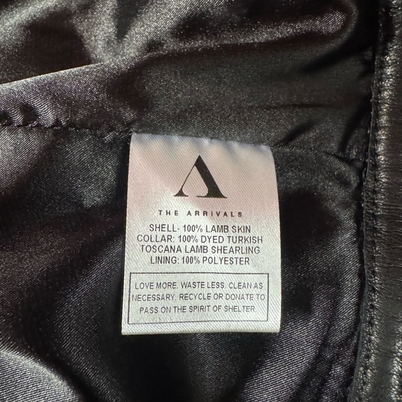 The Arrivals Women Real Black Lamb Leather and Detachable Fur collar Jacket M - Picture 5 of 12